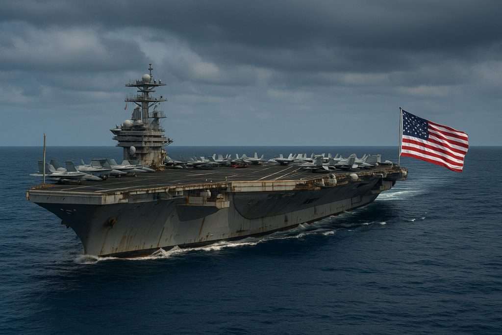 Portaerei statunitense in navigazione nel Mediterraneo Geopolitica della presenza americana nel Mediterraneo con portaerei USA in navigazione