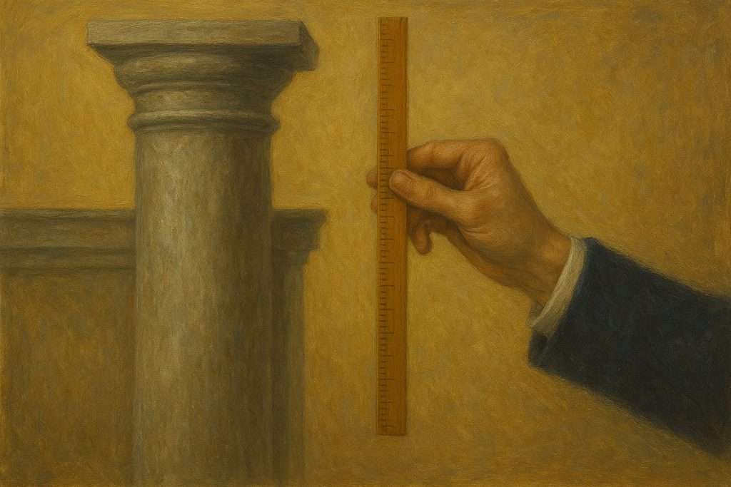 Agostino definisce il limite del potere politico attraverso la metafora della misura e della proporzione morale.