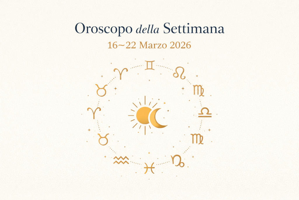 la settimana dal 16 al 22 marzo 2026 la settimana dal 16 al 22 marzo 2026