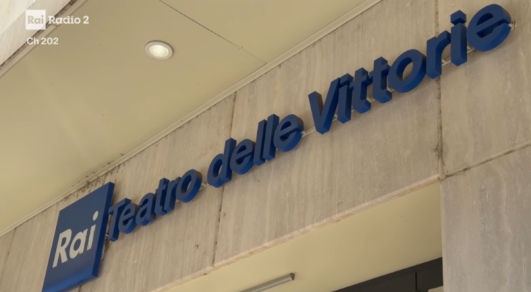 Il Teatro delle Vittorie, storico spazio della televisione italiana, uno dei luoghi simbolo dello spettacolo e della memoria televisiva del Paese.