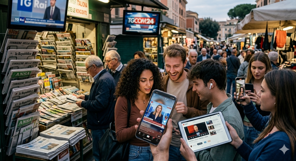 Le persone s'informano attraverso social e video più che sulle testate e tv tradizionali, ANSA si conferma al vertice della fiducia degli italiani, ma il nuovo rapporto Reuters rivela un cambiamento sorprendente nel modo di informarsi.